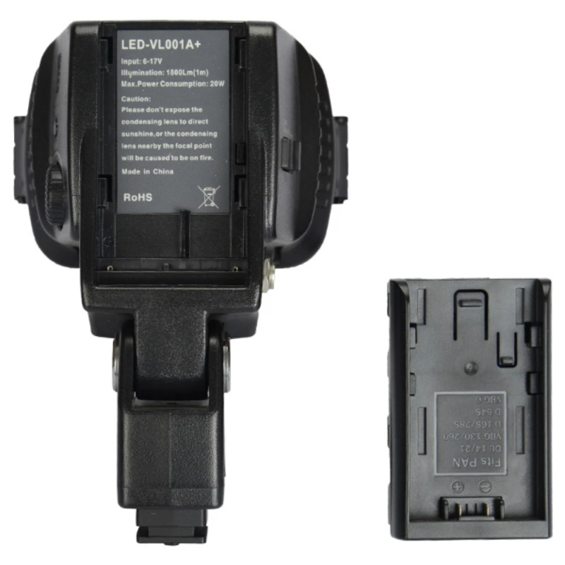 LED PROFESSIONELLE LED-VL001A+-3 Eclairage / minette LED pour appareil photo reflex numérique. Très bonne luminosité pour prendre des vidéos.