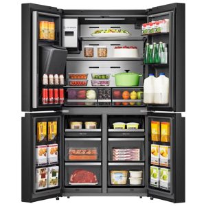 REFRIGERATEUR HISENSE SIDE BY SIDE 4PORTES 522L AVEC FONTAINE + ECRAN NOIR WIFI RC68WC4SB Vente achat Dakar Sénégal