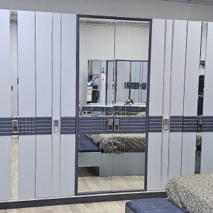 CHAMBRE A COUCHER ARMOIRE 6BATTANTS 6PIECES GRIS EFTELYA Vente achat Dakar Sénégal