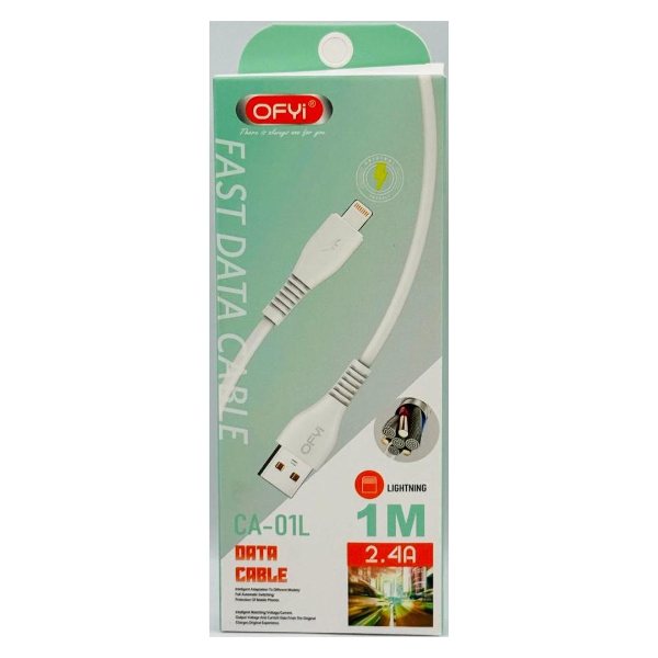 Câble de Données Rapide OFYi CA-01L – 1M Lightning (2.4A) Câble de Données Rapide OFYi CA-01L – 1M Lightning (2.4A) Vente achat Dakar Sénégal