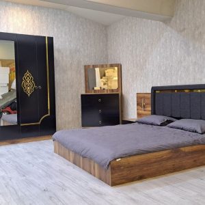 CHAMBRE A COUCHER 6BATTANTS 5PIECES NOIR DORE HERMES CAC014 Vente achat Dakar Sénégal
