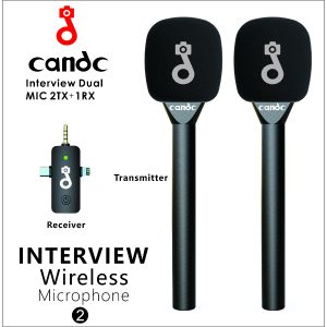 Kit de Microphone Sans Fil Candc Dual MIC (2 émetteurs + 1 récepteur)- Vente achat Dakar