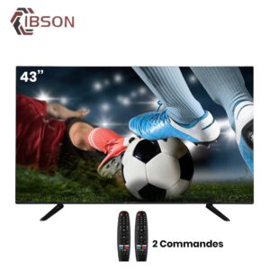 TELEVISEUR IBSON 43" SMART ANDROID + 2 TELECOMMANDES IB0043FU1S/IB0043F25S Vente achat Dakar Sénégal