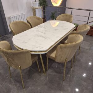 TABLE A MANGER 6PLACES BLANC DORE TA050 Vente achat Dakar Sénégal