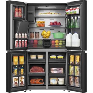 REFRIGERATEUR SMART TECHNOLOGY SIDE BY SIDE 4PORTES DISTRIBUTEUR D'EAU ET GLACON STR678WH Vente achat Dakar Sénégal