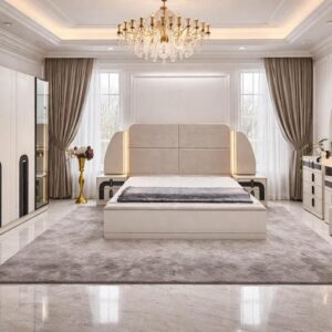CHAMBRE A COUCHER ARMOIRE 6BATTANTS 7PIECES BEIGE COCO LUX Vente achat Dakar Sénégal