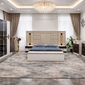 CHAMBRE A COUCHER ARMOIRE 6BATTANTS 7PIECES BEIGE MARRON HAMSIN Vente Achat Dakar Sénégal