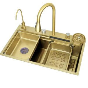 évier de cuisine 8045G en acier inoxydable 304-finition doré brossé Vente achat Dakar Sénégal