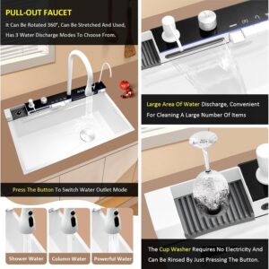 Vente en ligne dakar sénégal évier de cuisine 8046W en acier inoxydable 304-coloris blanc