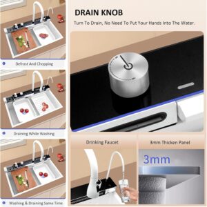 Vente en ligne dakar sénégal évier de cuisine 8046W en acier inoxydable 304-coloris blanc