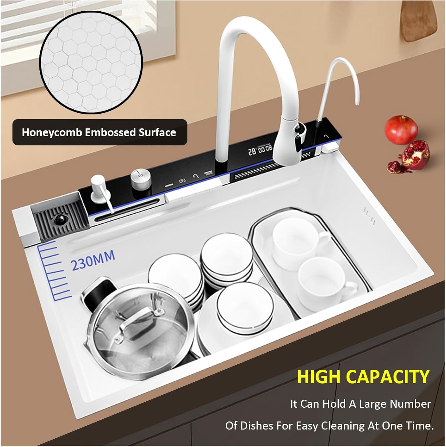Vente en ligne dakar sénégal évier de cuisine 8046W en acier inoxydable 304-coloris blanc 6 Vente en ligne dakar sénégal évier de cuisine 8046W en acier inoxydable 304-coloris blanc