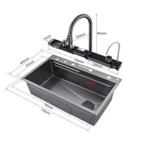 Vente et achat Dakar Sénégal Evier de cuisine 8046B en acier inoxydable 304-coloris noir