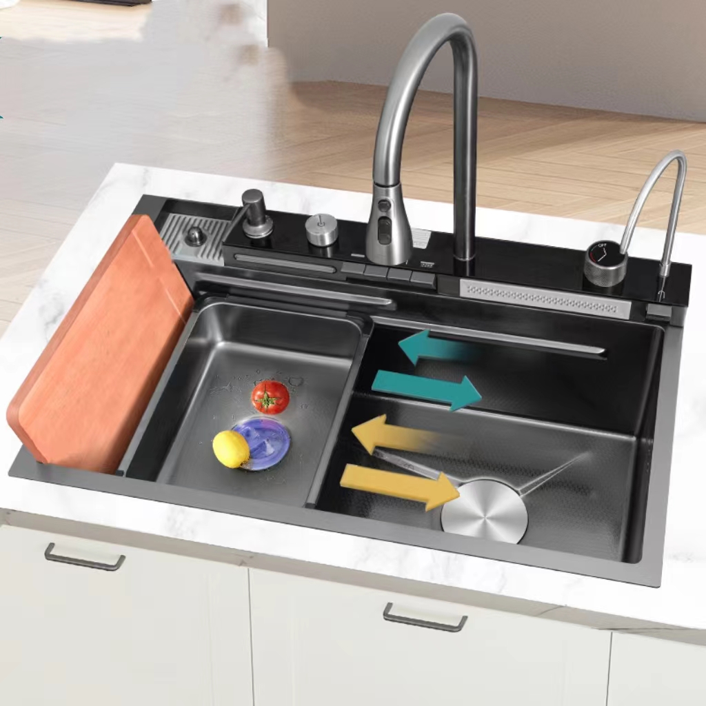 Vente et achat Dakar Sénégal Evier de cuisine 8046B en acier inoxydable 304-coloris noir 7 Vente et achat Dakar Sénégal Evier de cuisine 8046B en acier inoxydable 304-coloris noir