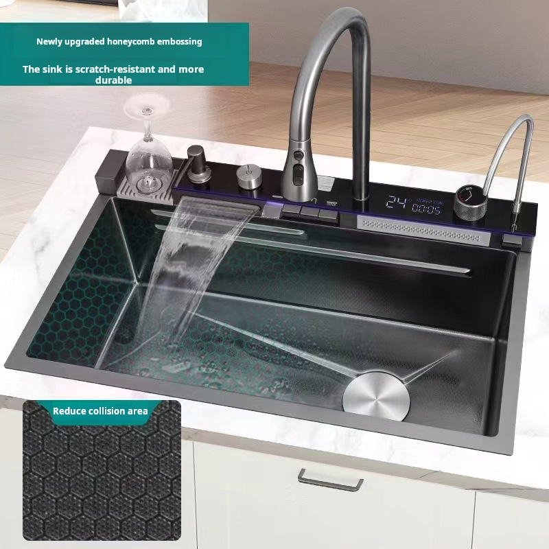 Vente et achat Dakar Sénégal Evier de cuisine 8046B en acier inoxydable 304-coloris noir 8 Vente et achat Dakar Sénégal Evier de cuisine 8046B en acier inoxydable 304-coloris noir