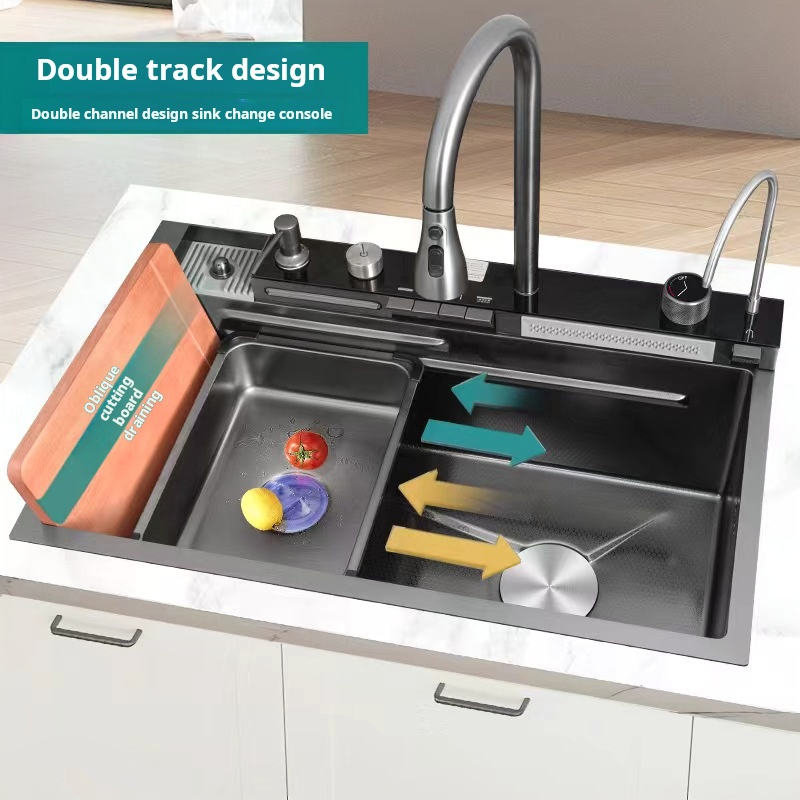 Vente et achat Dakar Sénégal Evier de cuisine 8046B en acier inoxydable 304-coloris noir 9 Vente et achat Dakar Sénégal Evier de cuisine 8046B en acier inoxydable 304-coloris noir