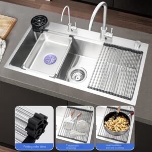 vente en ligne dakar Sénégal évier de cuisine 8848 en acier inoxydable 304-finition brossée