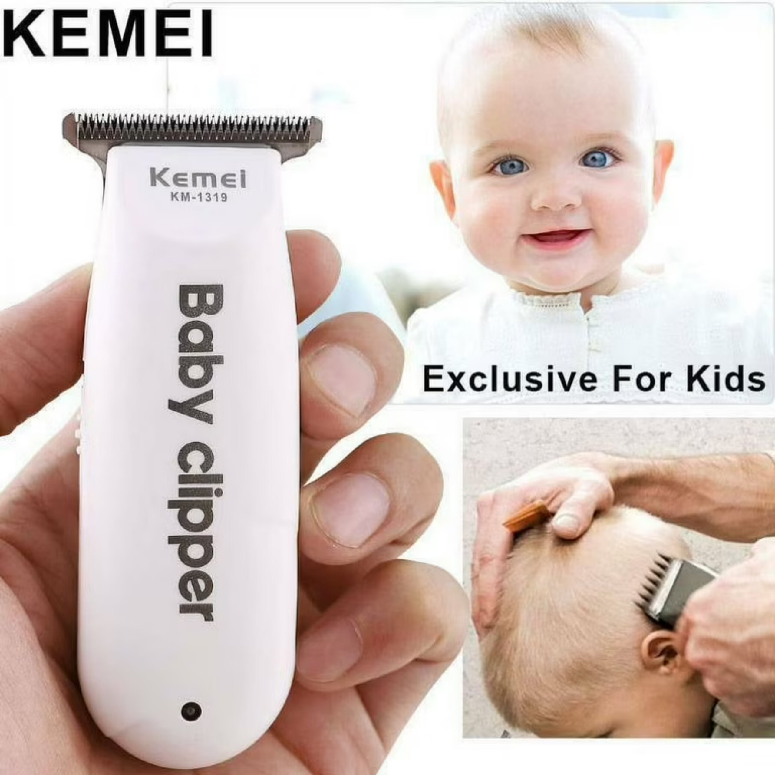 Kemei KM-1319 – Tondeuse Bébé Rechargeable Kemei KM-1319 - Tondeuse Bébé Rechargeable